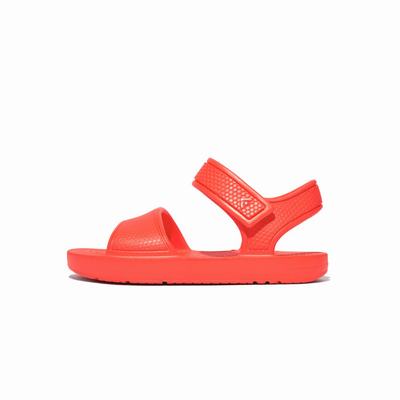 Kids' Fitflop IQUSHION Ergonomic Back-Strap Sandals Orange | Ireland-06321