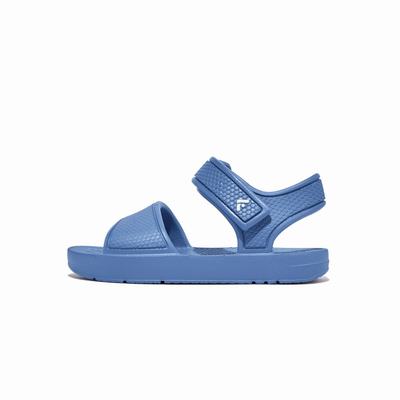 Kids' Fitflop IQUSHION Ergonomic Back-Strap Sandals Blue | Ireland-46219