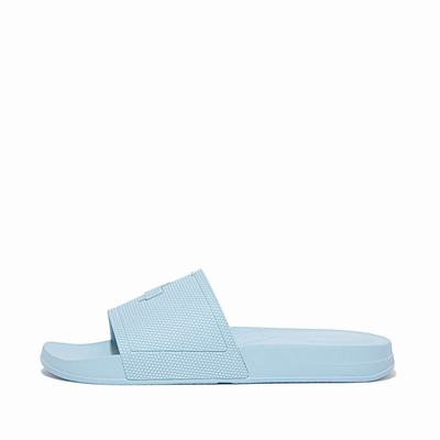 Men's Fitflop IQUSHION Pool Slides Blue | Ireland-13794