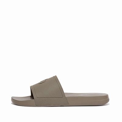 Men's Fitflop IQUSHION Pool Slides Grey | Ireland-04287