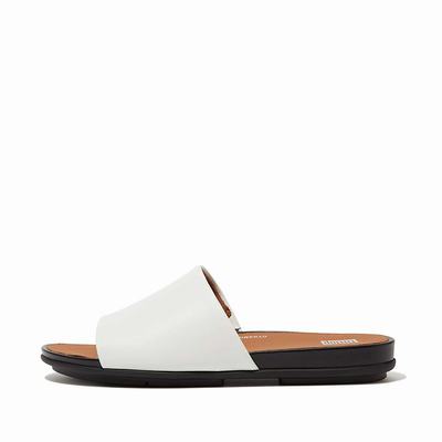 Women's Fitflop GRACIE Leather Sandals Cream | Ireland-26387