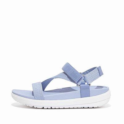 Women's Fitflop LOOSH Webbing Z-Strap Sandals Lavender | Ireland-62835