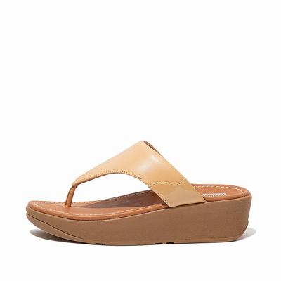 Women's Fitflop MYLA Toe-Post Sandals Brown | Ireland-74319