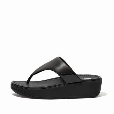 Women's Fitflop MYLA Toe-Thongs Sandals Black | Ireland-86319