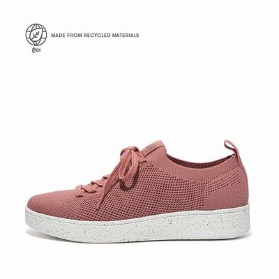 Women's Fitflop RALLY E01 Multi-Knit Trainers Rose | Ireland-57206