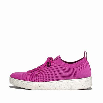 Women's Fitflop RALLY E01 Multi-Knit Trainers Purple | Ireland-91638