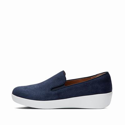 Women's Fitflop SUPERSKATE Loafers Navy | Ireland-76529