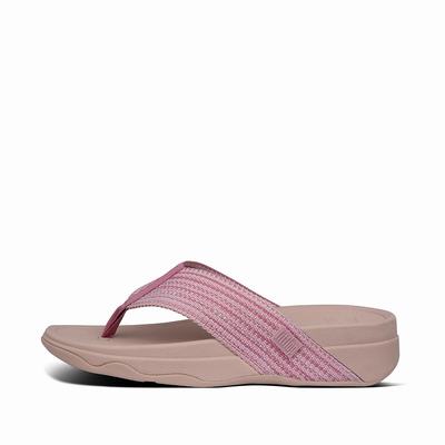 Women's Fitflop SURFA Toe-Post Sandals Pink | Ireland-36759