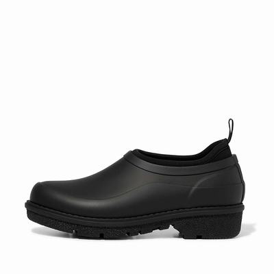 Women's Fitflop WONDERCLOG Waterproof Rubber Clogs Black | Ireland-07283