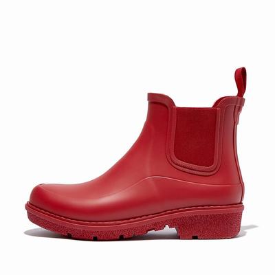 Women's Fitflop WONDERWELLY Chelsea Wellington Boots Red | Ireland-69027