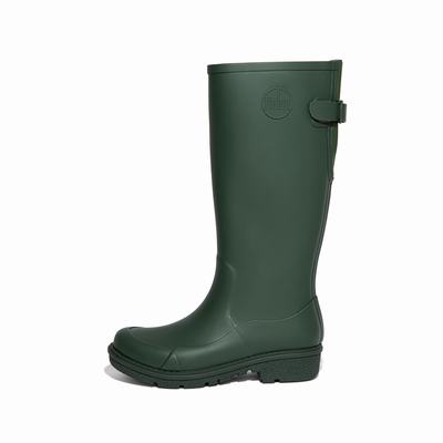 Women's Fitflop WONDERWELLY Tall Wellies Deep Green | Ireland-09873