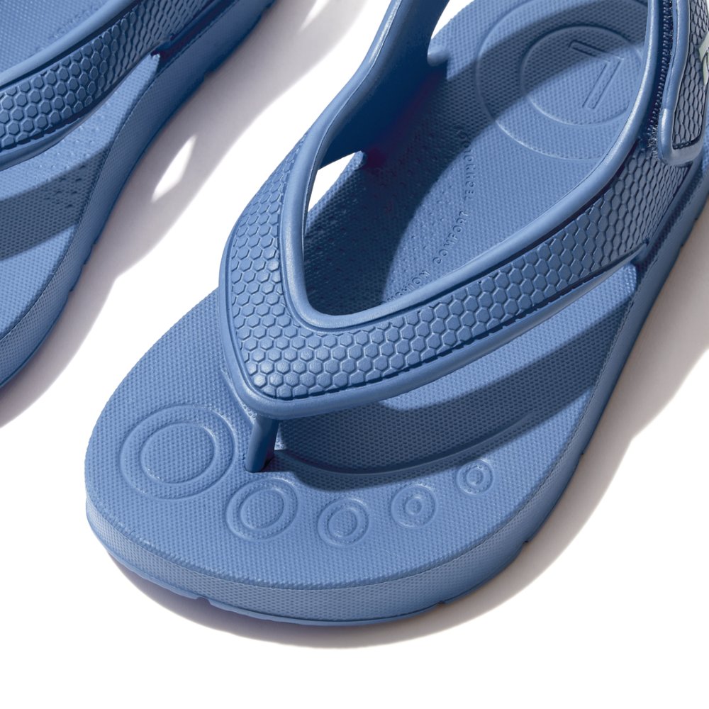 Kids' Fitflop IQUSHION Ergonomic Back-Strap Sandals Blue | Ireland-02153