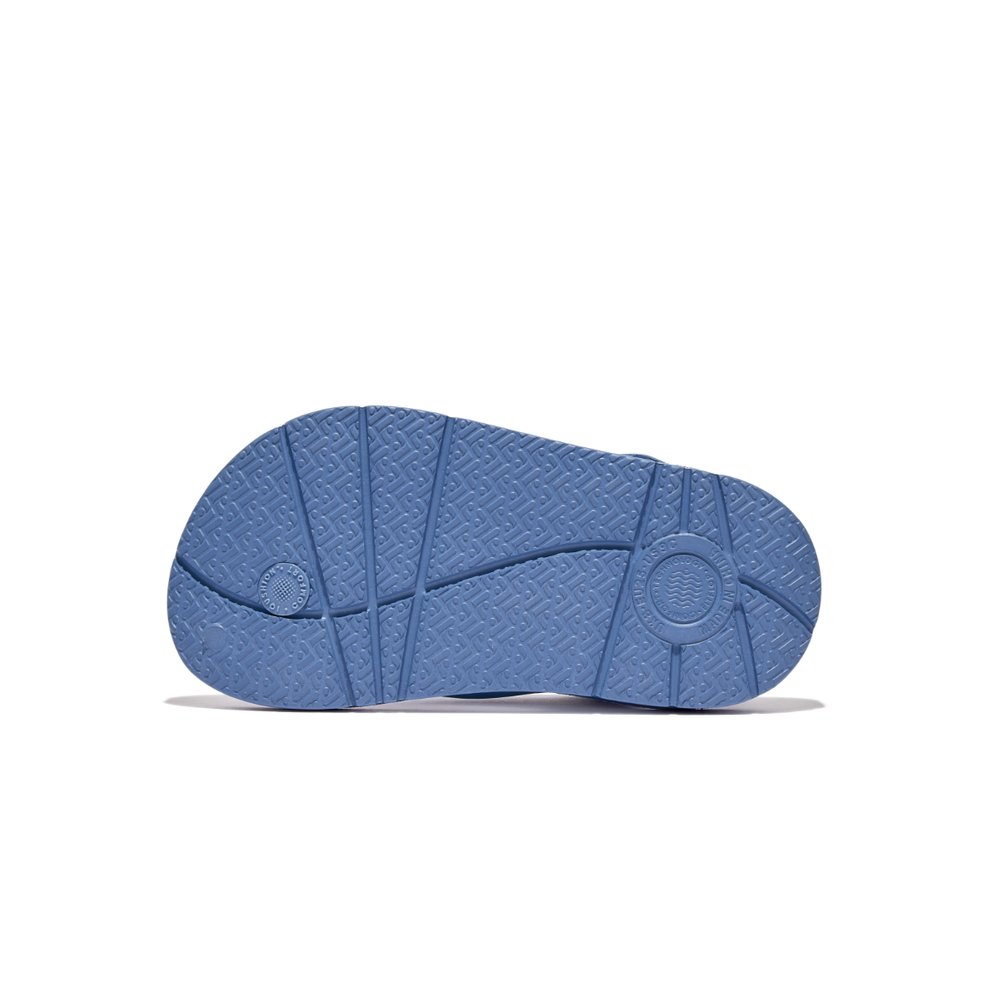 Kids' Fitflop IQUSHION Ergonomic Back-Strap Sandals Blue | Ireland-02153