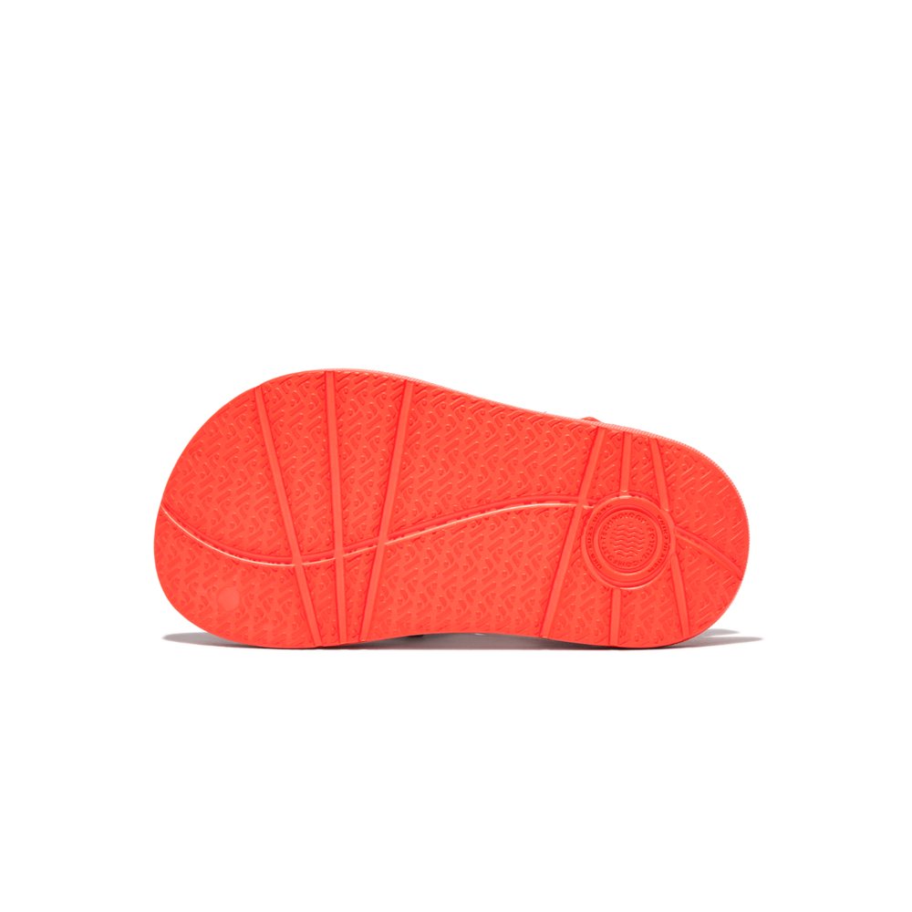 Kids' Fitflop IQUSHION Ergonomic Back-Strap Sandals Orange | Ireland-06321