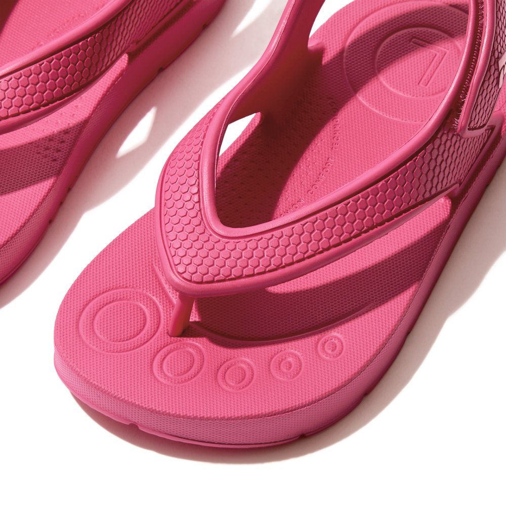 Kids' Fitflop IQUSHION Ergonomic Back-Strap Sandals Pink | Ireland-20487