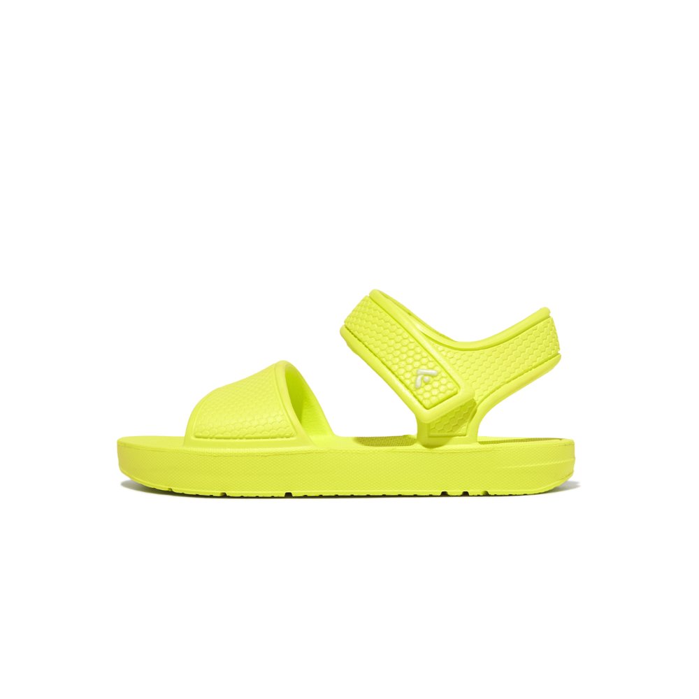 Kids\' Fitflop IQUSHION Ergonomic Back-Strap Sandals Yellow | Ireland-29164