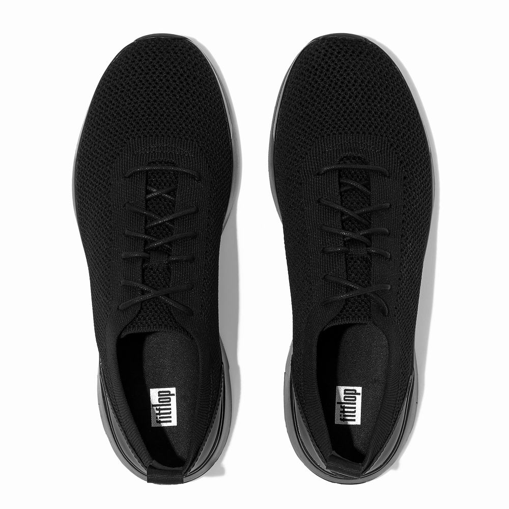 Men's Fitflop FLEXKNIT Trainers Black | Ireland-16840