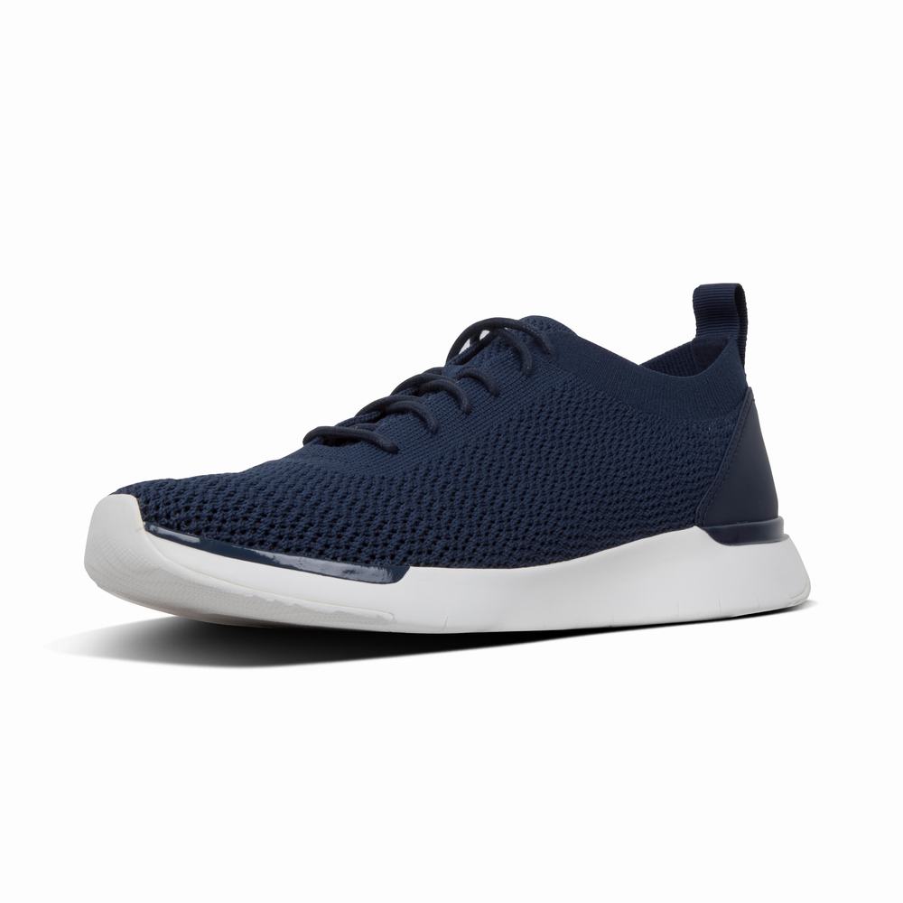 Men's Fitflop FLEXKNIT Trainers Navy | Ireland-41562