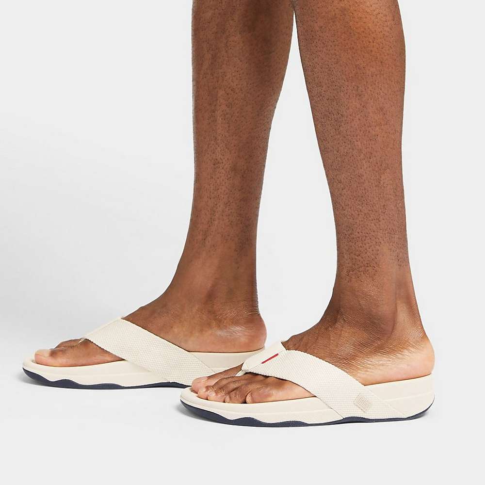 Men's Fitflop SURFER Toe-Post Sandals Beige | Ireland-19082