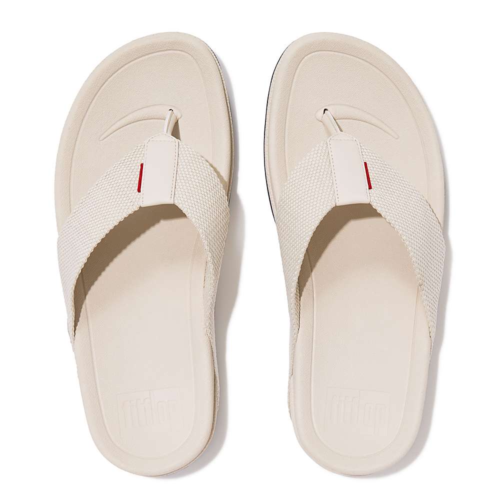 Men's Fitflop SURFER Toe-Post Sandals Beige | Ireland-19082