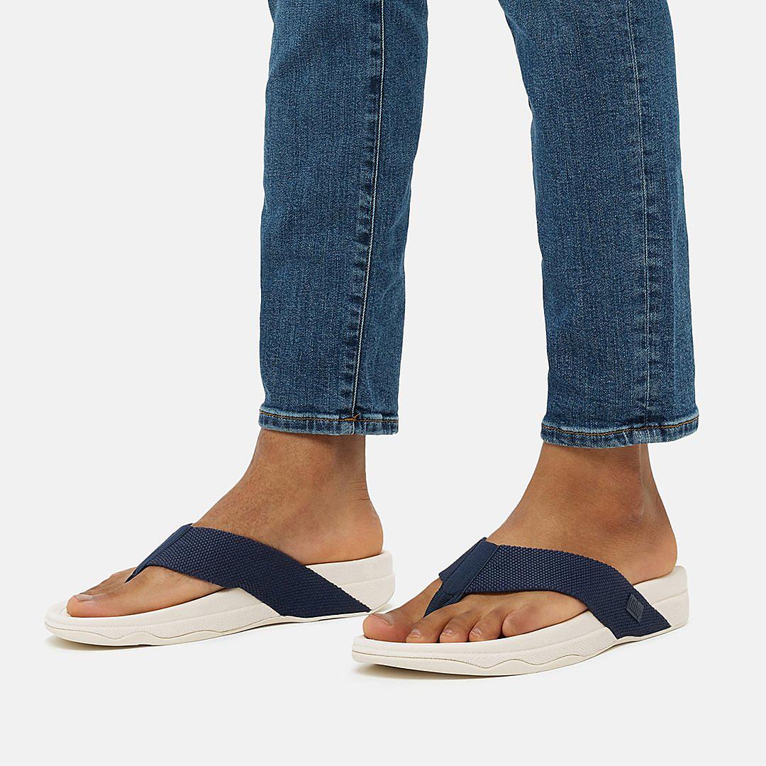 Men's Fitflop SURFER Toe-Post Sandals Navy | Ireland-39482