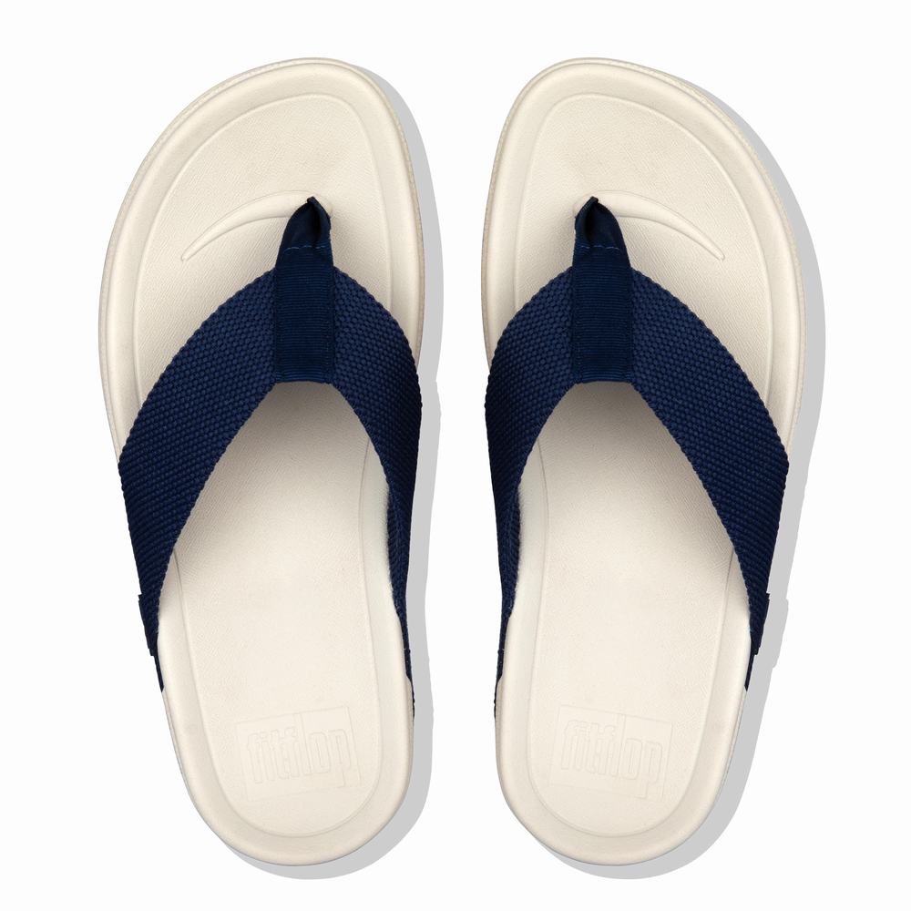 Men's Fitflop SURFER Toe-Post Sandals Navy | Ireland-39482