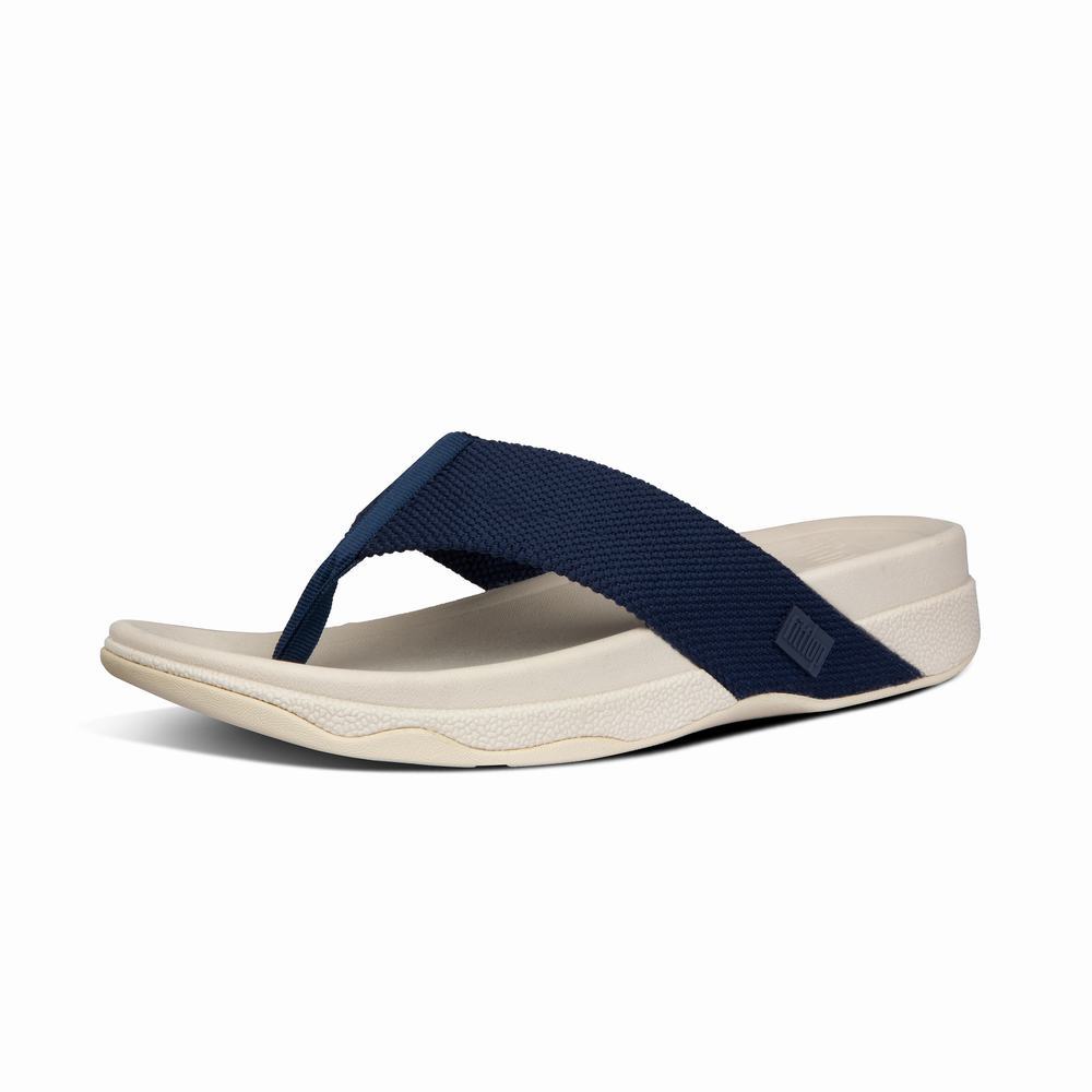 Men's Fitflop SURFER Toe-Post Sandals Navy | Ireland-39482