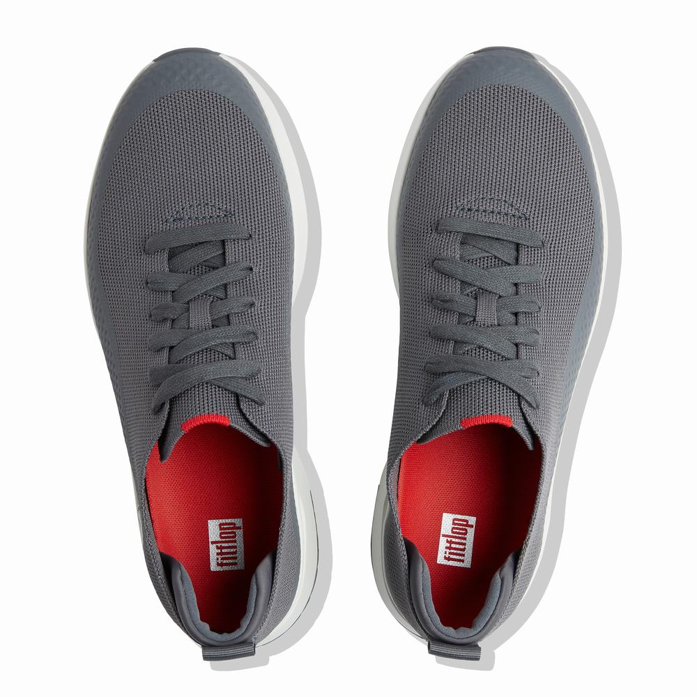 Men's Fitflop UBERKNIT EVER Knit Trainers Grey | Ireland-95417