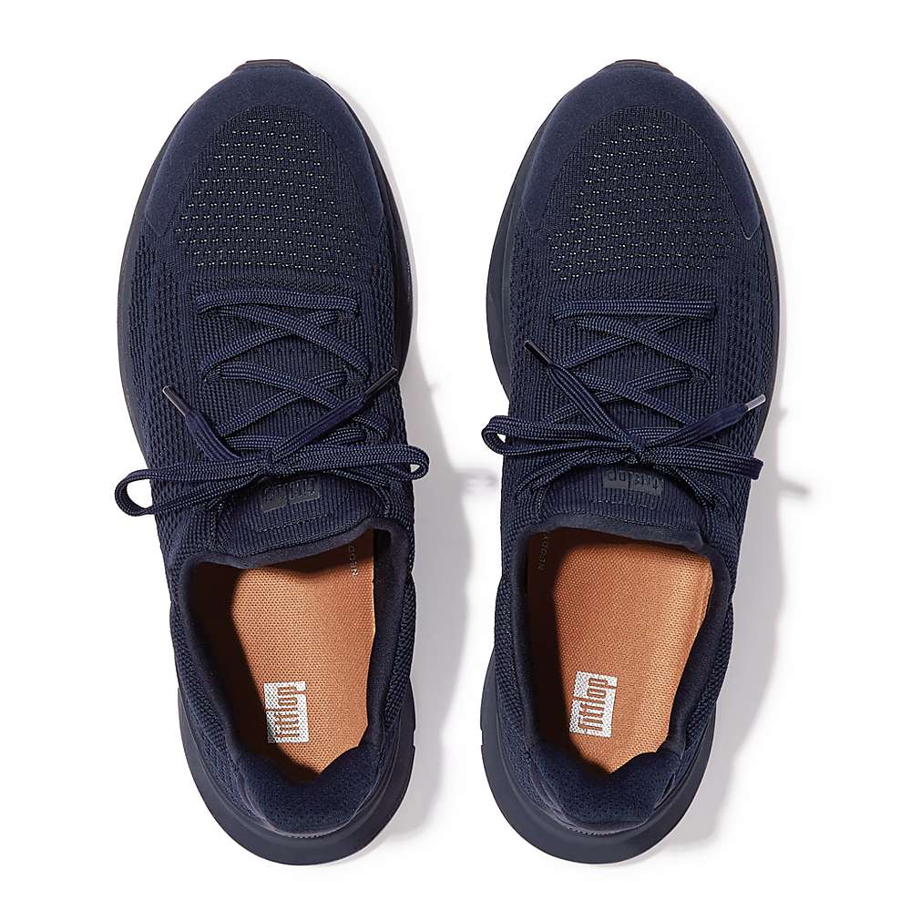 Men's Fitflop VITAMIN FFX Knit Sports Trainers Navy | Ireland-97460