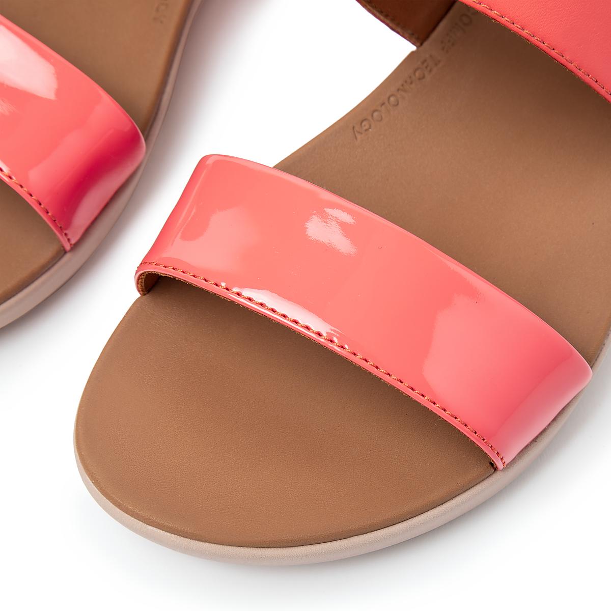 Women's Fitflop BARRA Patent Mix Back-Strap Sandals Coral Pink | Ireland-58624