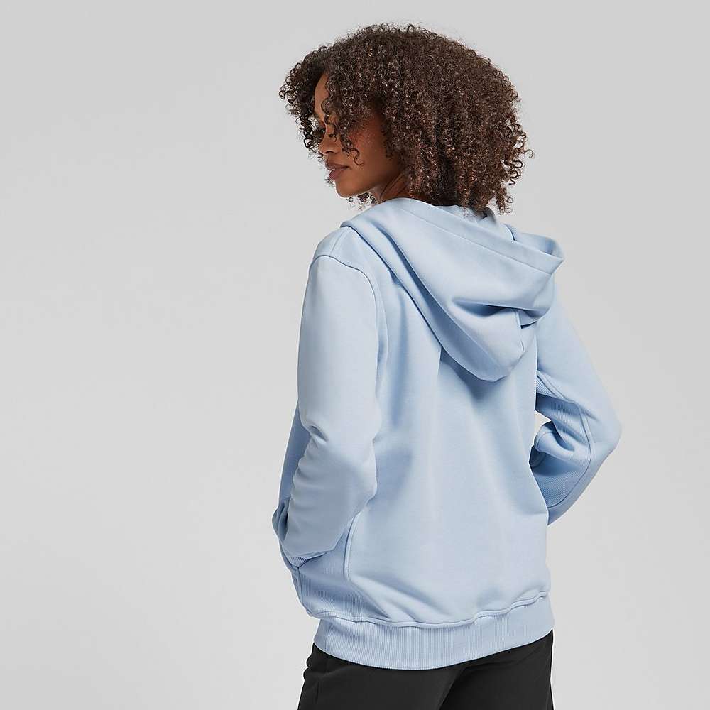 Women's Fitflop BASIC THREADS Full Zip Hoodie Blue | Ireland-18672