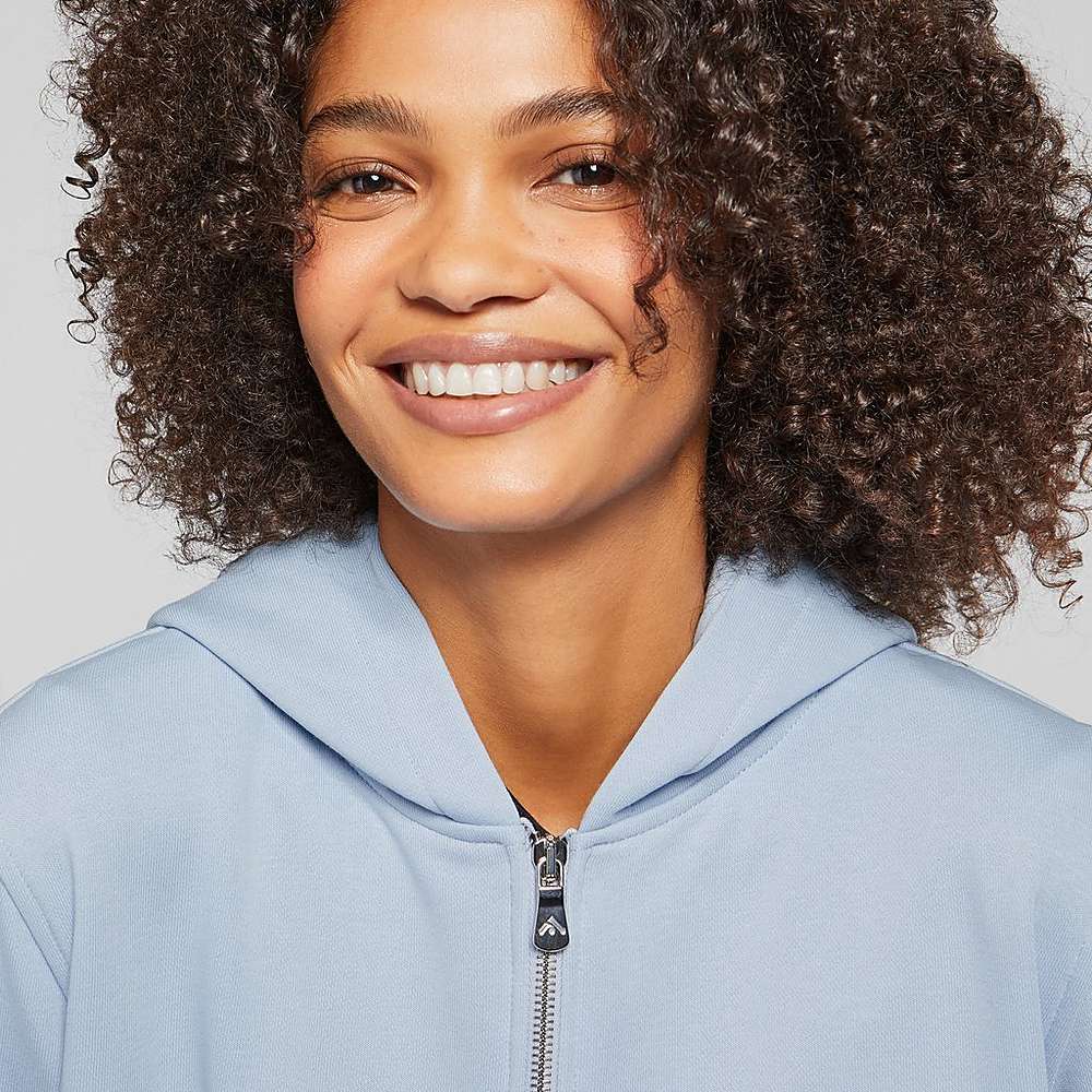 Women's Fitflop BASIC THREADS Full Zip Hoodie Blue | Ireland-18672