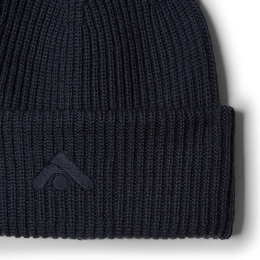 Women's Fitflop BASIC THREADS Merino Wool Knit Beanie Navy | Ireland-53486