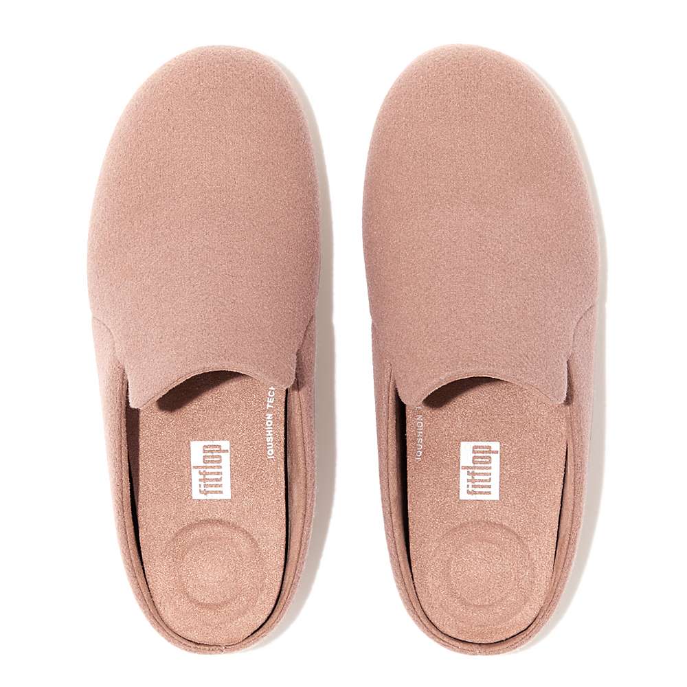 Women's Fitflop CHRISSIE II Haus Felt Slippers Beige | Ireland-19437