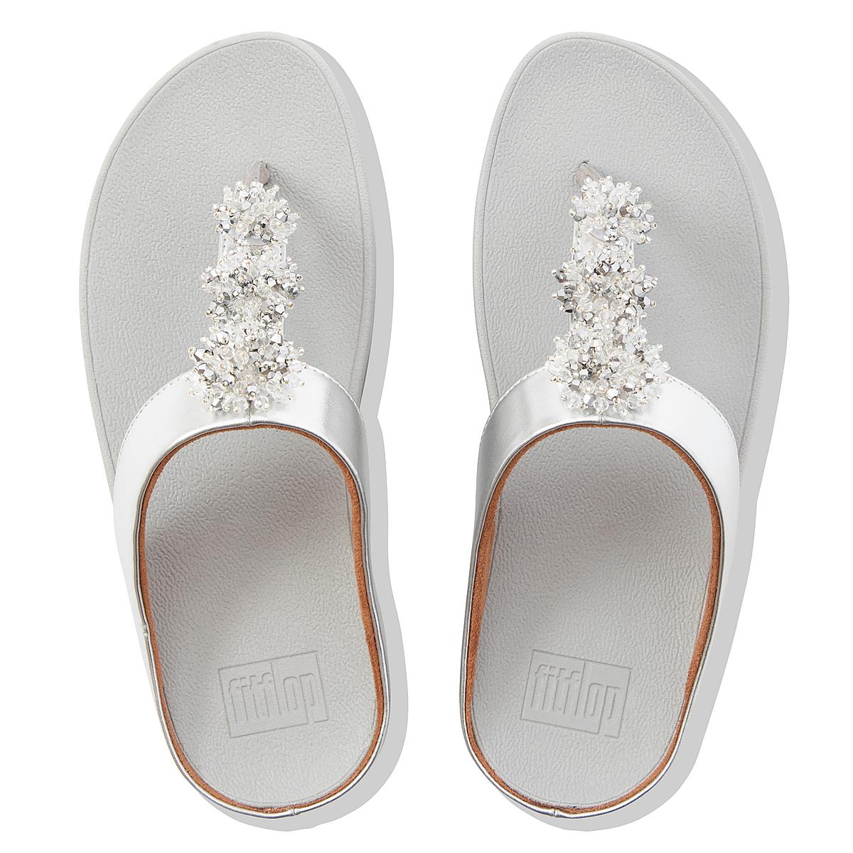 Women's Fitflop GALAXY Toe-Thongs Sandals Silver | Ireland-71859