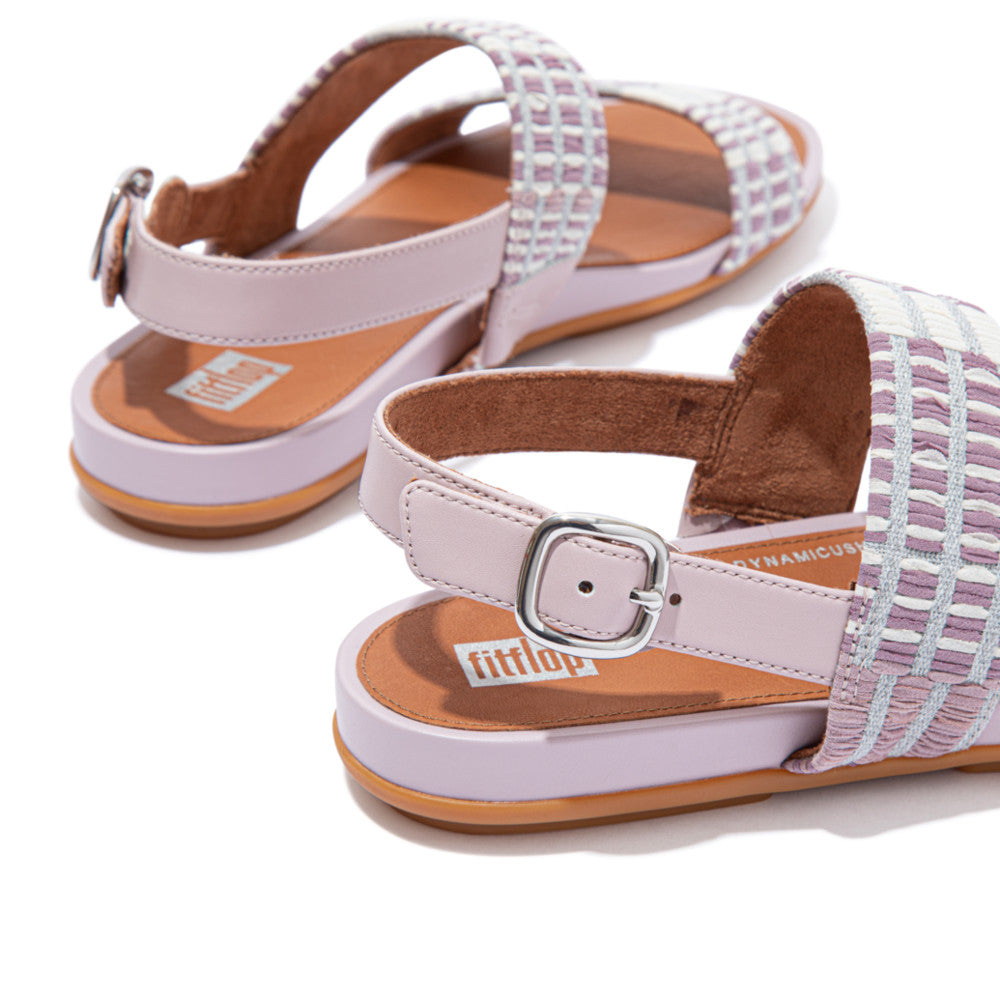 Women's Fitflop GRACIE Art-Denim Backstrap Sandals Pink | Ireland-05942