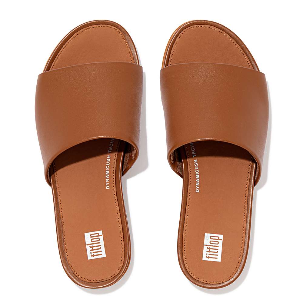 Women's Fitflop GRACIE Leather Sandals Light Brown | Ireland-24638