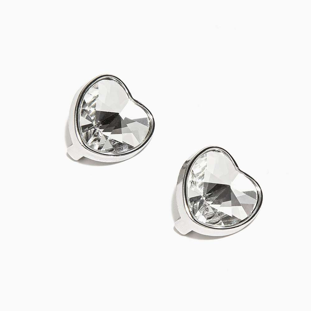 Women's Fitflop IQUSHION Charms Crystal Heart Charms 2 Pack Silver | Ireland-20975