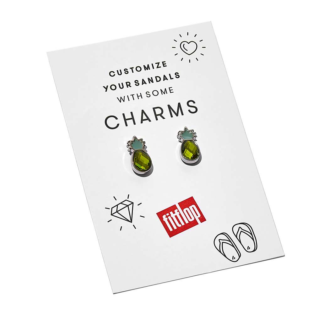 Women's Fitflop IQUSHION Charms Crystal Pineapple Charms 2 Pack Yellow | Ireland-89265