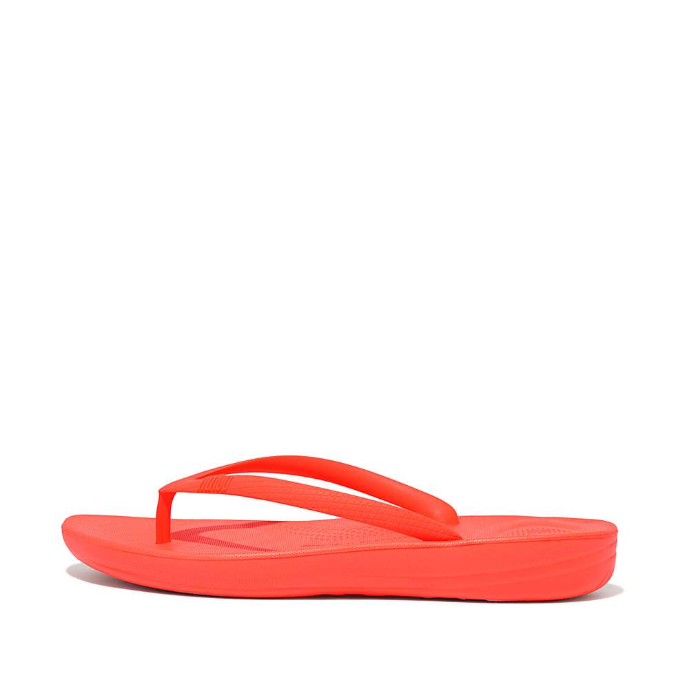 Women\'s Fitflop IQUSHION Ergonomic Flip Flops Orange | Ireland-39165