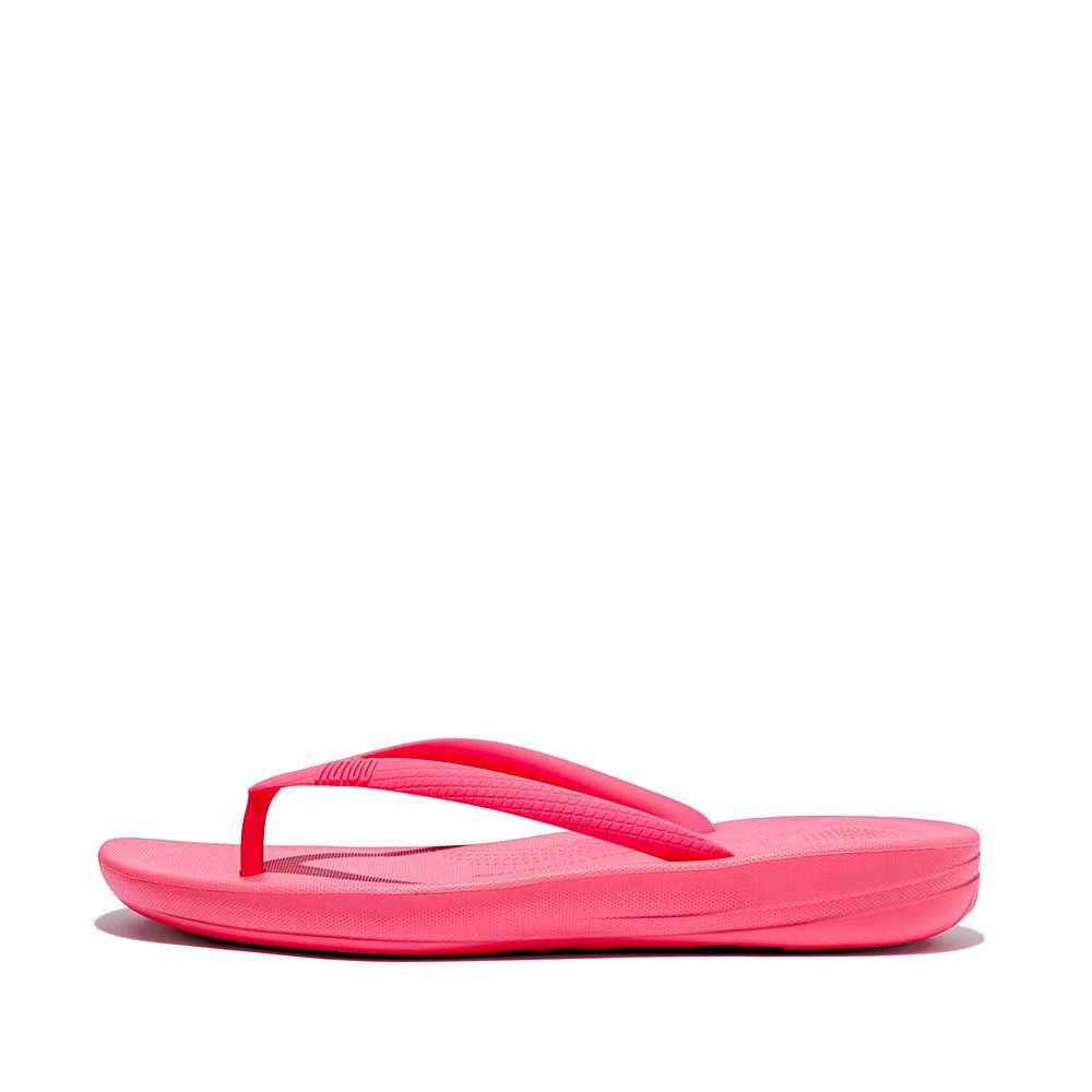 Women\'s Fitflop IQUSHION Ergonomic Flip Flops Pink | Ireland-82435