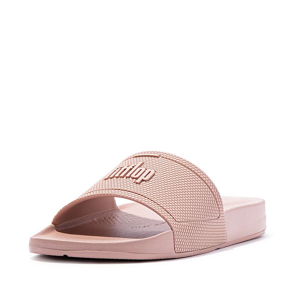 Women's Fitflop IQUSHION Pool Slides Beige | Ireland-57836