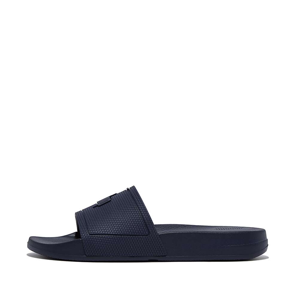 Women\'s Fitflop IQUSHION Pool Slides Navy | Ireland-03214