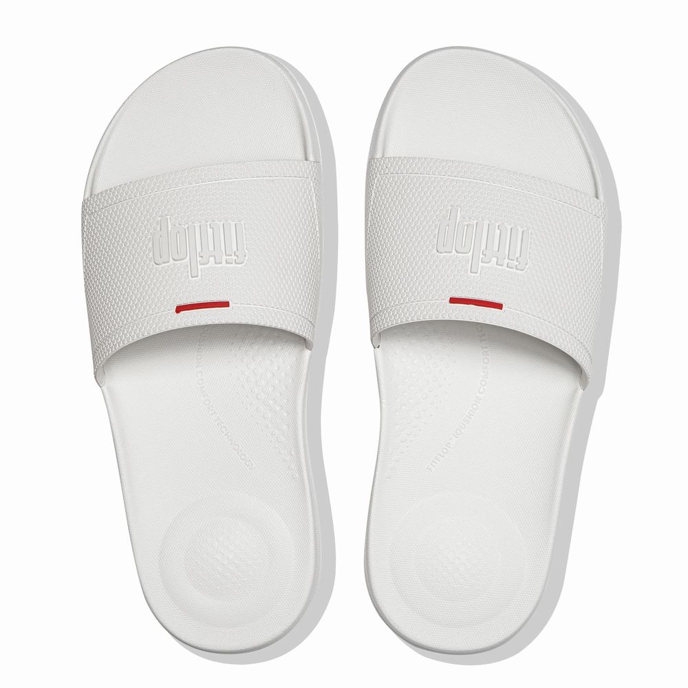 Women's Fitflop IQUSHION Pool Slides White | Ireland-51746