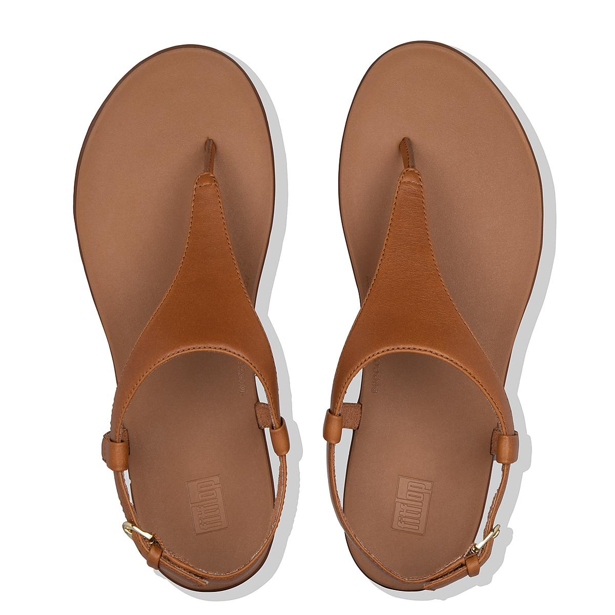 Women's Fitflop LAINEY Leather Back-Strap Sandals Light Brown | Ireland-62198