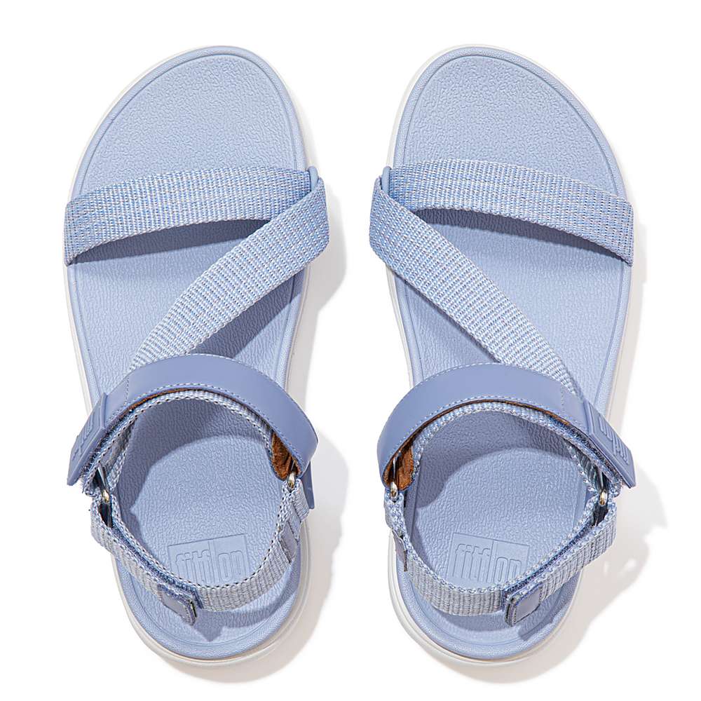 Women's Fitflop LOOSH Webbing Z-Strap Sandals Lavender | Ireland-62835