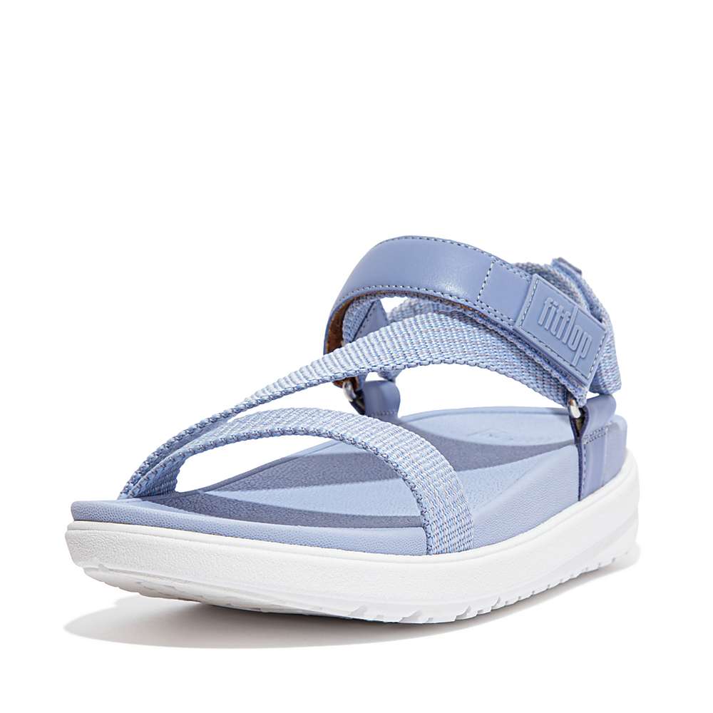 Women's Fitflop LOOSH Webbing Z-Strap Sandals Lavender | Ireland-62835