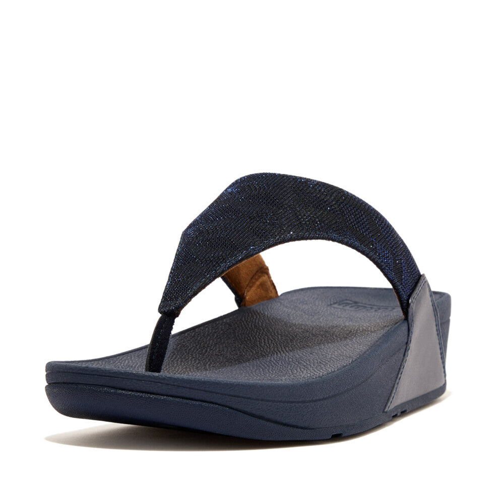 Women's Fitflop LULU Glitz Toe-Post Sandals Navy | Ireland-61537