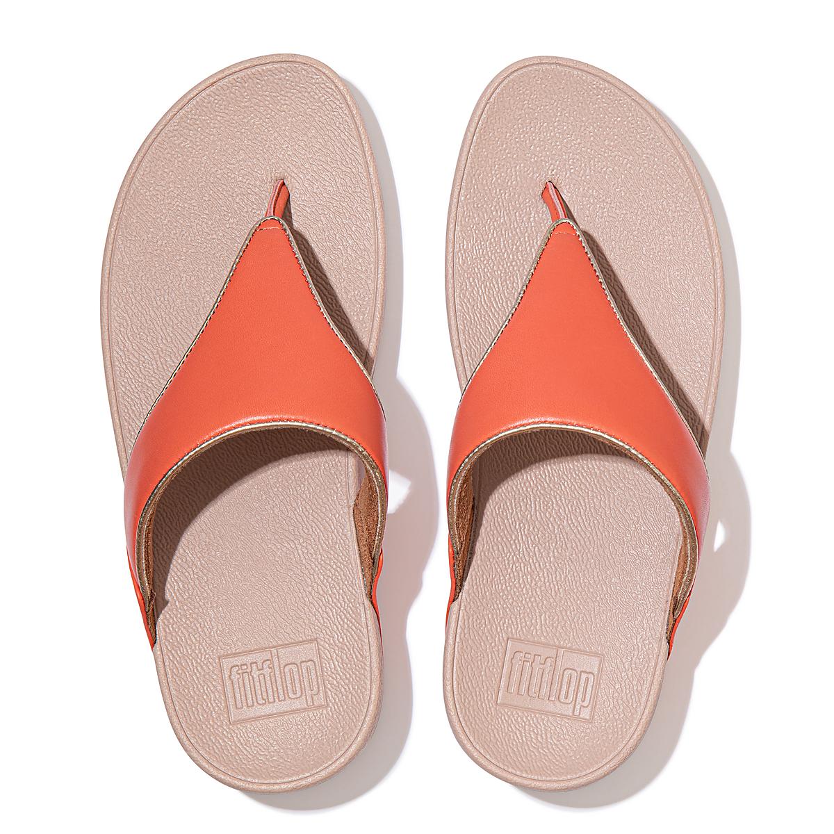 Women's Fitflop LULU Pop Binding Leather Sandals Sandals Coral Pink | Ireland-05142