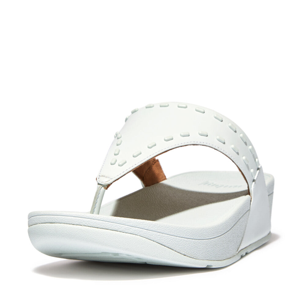 Women's Fitflop LULU Stud Leather Toe-Post Sandals Blue | Ireland-04918